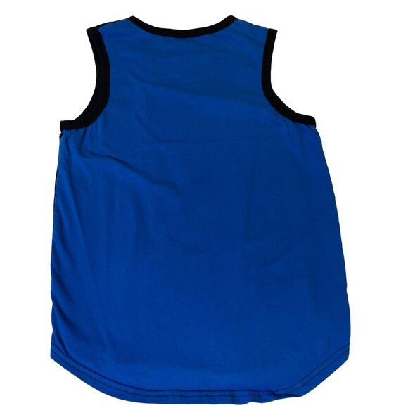 Quad Seven Boys Legend Tank Top 12/14 Blue & Black Striped Cotton - Picture 5 of 5